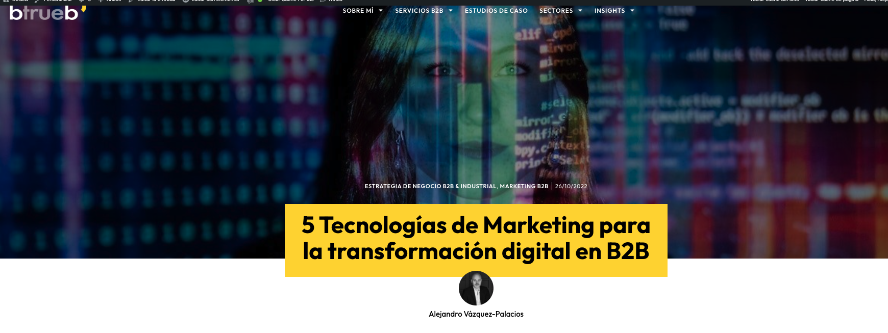 transformación digital B2B tecnologia marketing ventas