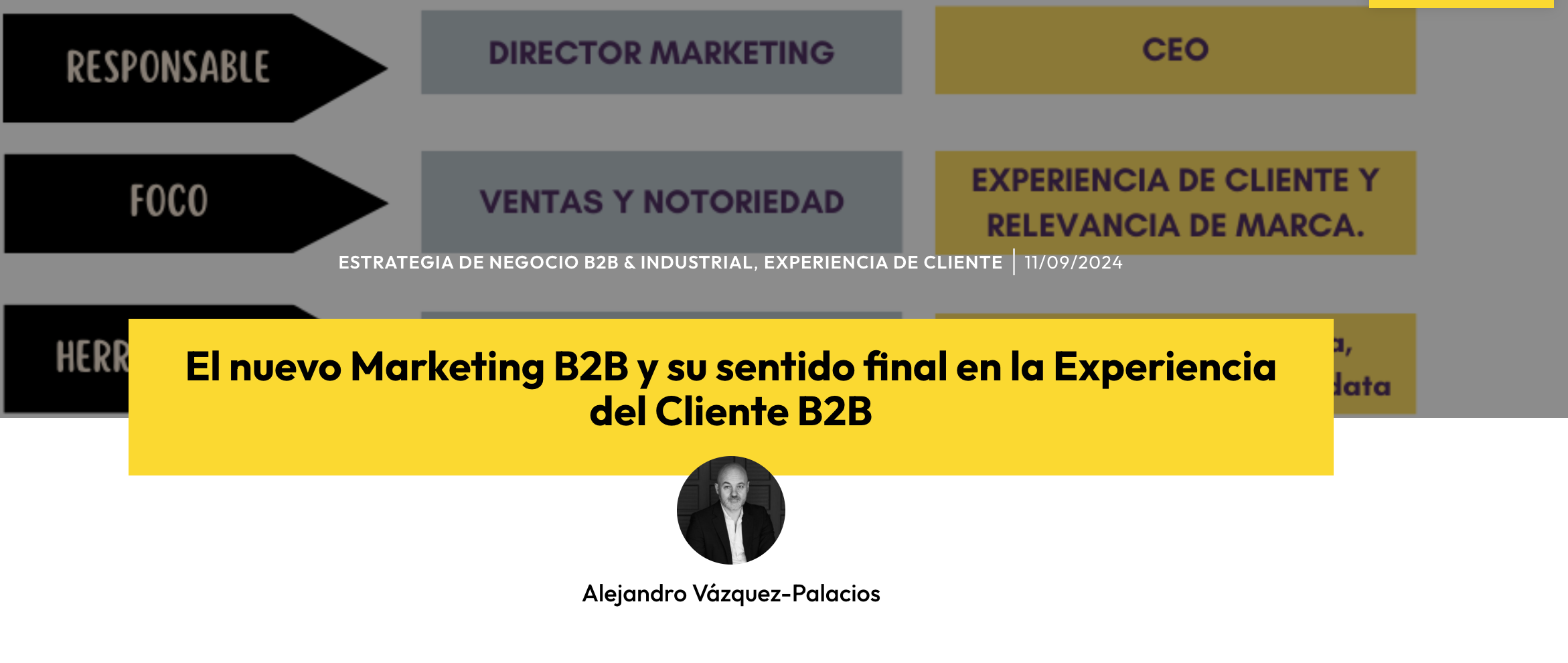 El nuevo sentido del marketing B2B: La experiencia de cliente B2B